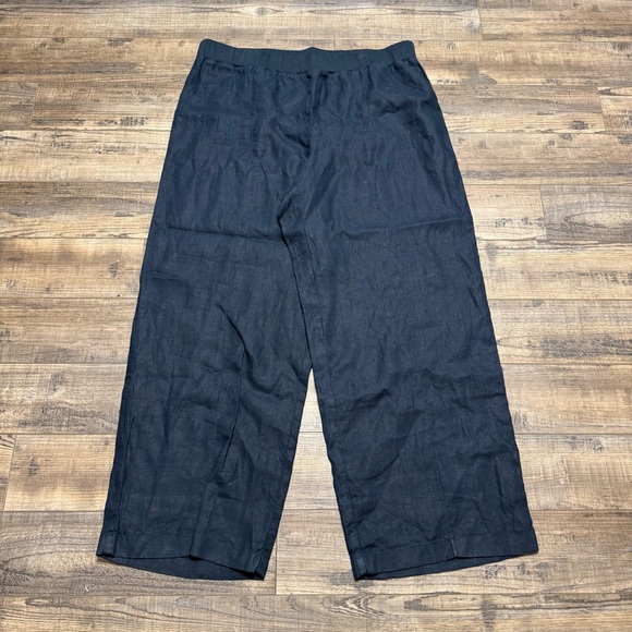 J. Jill Pants - J. Jill Deep Blue Linen Pants Wide Leg Women's Side XL
NWT